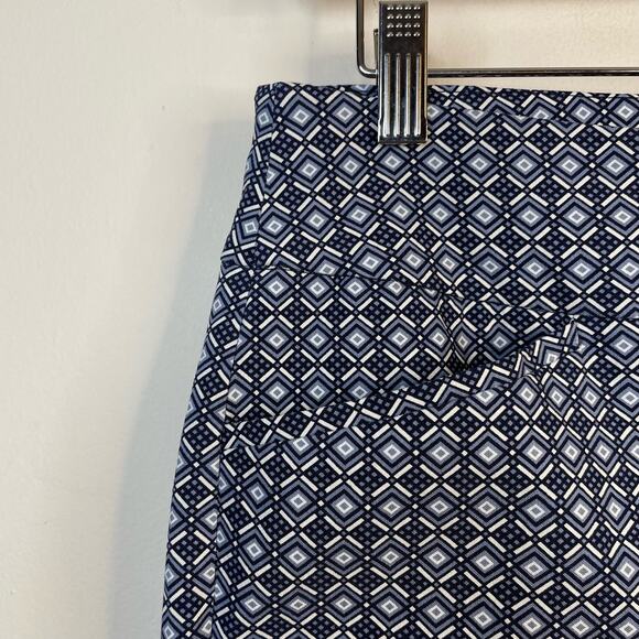 Chicos Josie Slim Ankle Perfect stretch Blue Diamond Classic Crop Pants 00 2 new - Picture 4 of 14